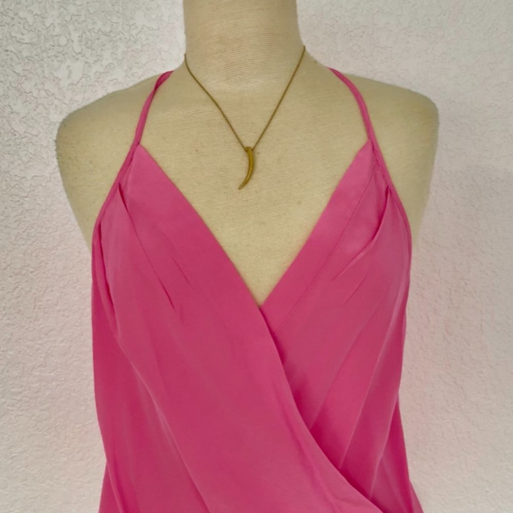 Amanda Uprichard Silk Racerback Tank Top